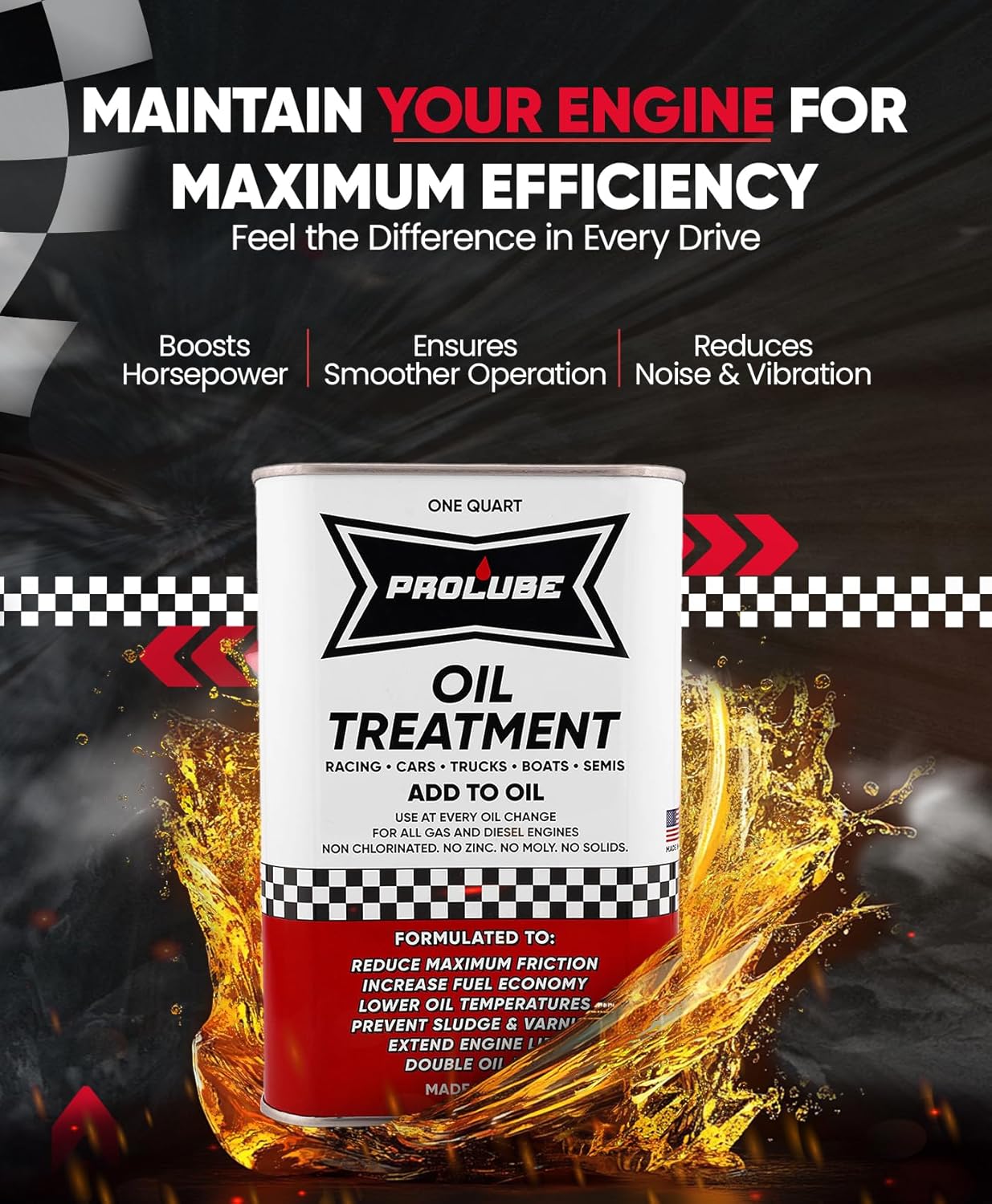 Prolube Oil Treatment - Engine Oil Additive for Gas & Diesel Engines
