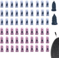 60 PCS Tire Repair Rubber Nail, Vacuum Tire Repair Kits Spiral Rubber Screws
