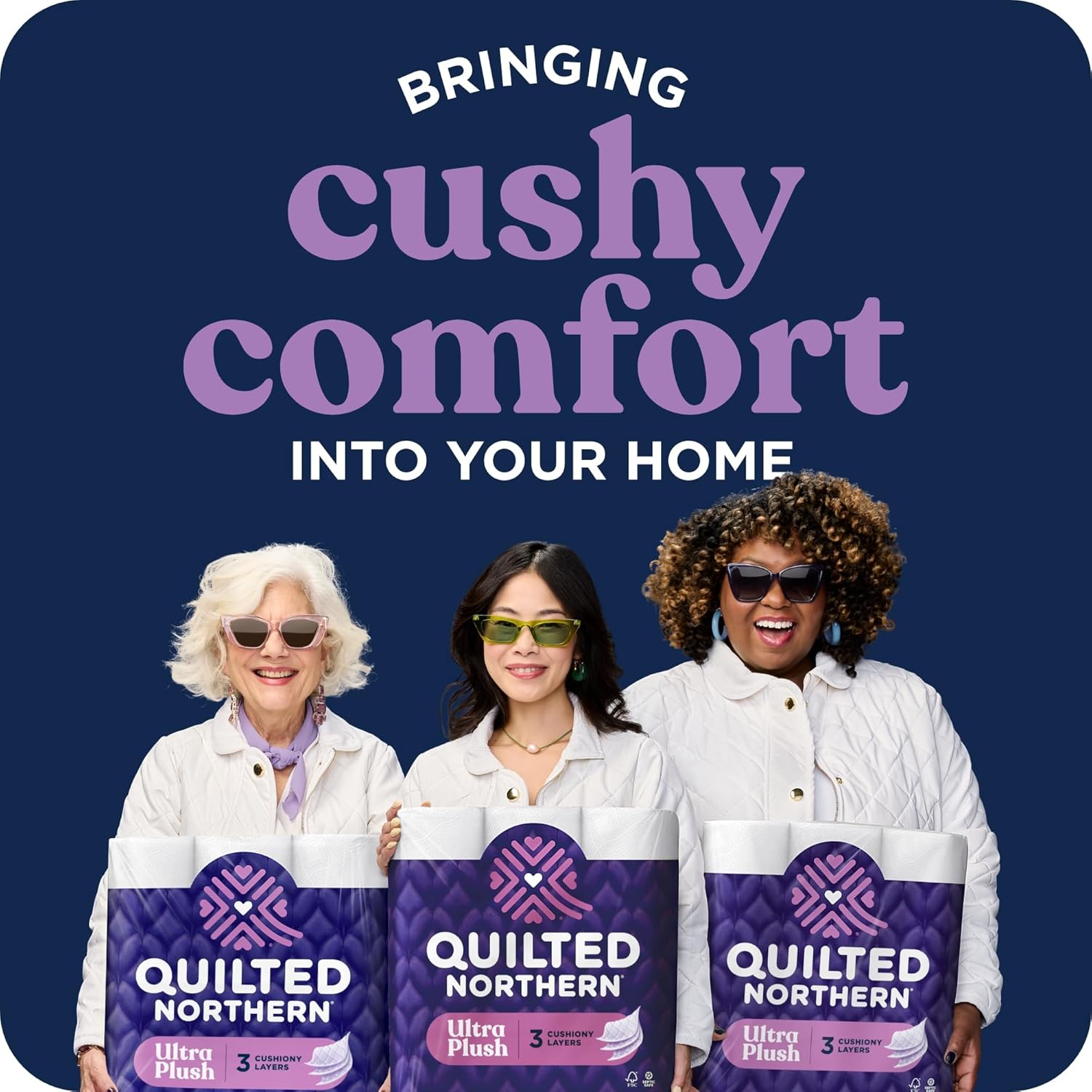 Quilted Northern Ultra Plush Toilet Paper, 6 Mega Rolls = 24 Regular Rolls