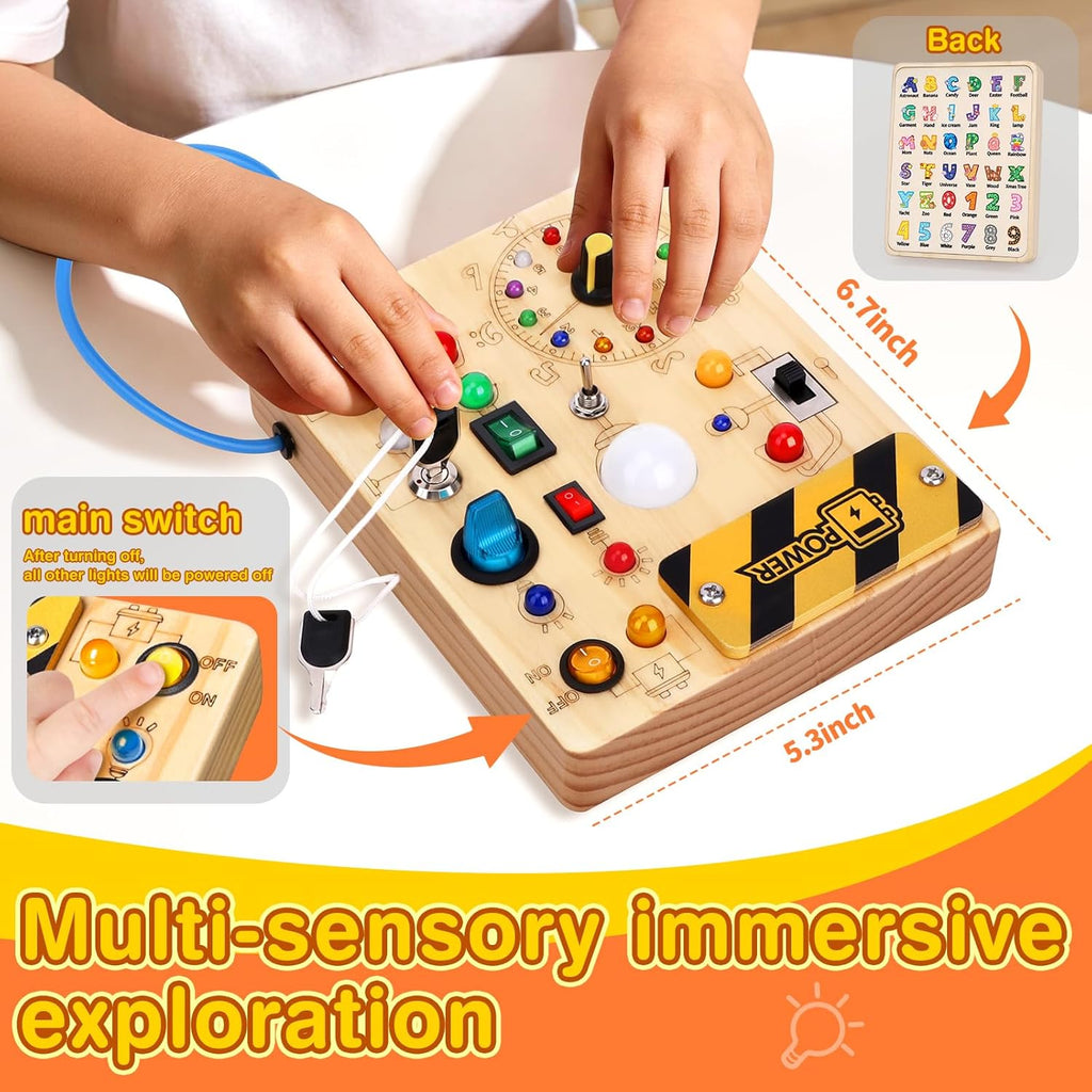 Grarain Busy Board for Toddlers - Montessori Educational Toy for 1-3 Year Old