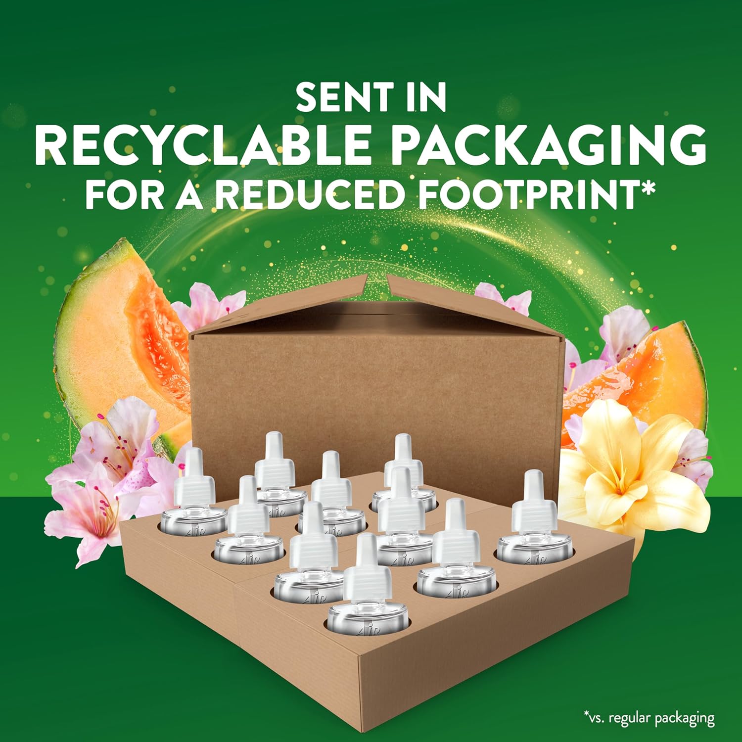 Air Wick Plug in Scented Oil Refill, 10ct, Summer Delights, Scented Oil, Air
