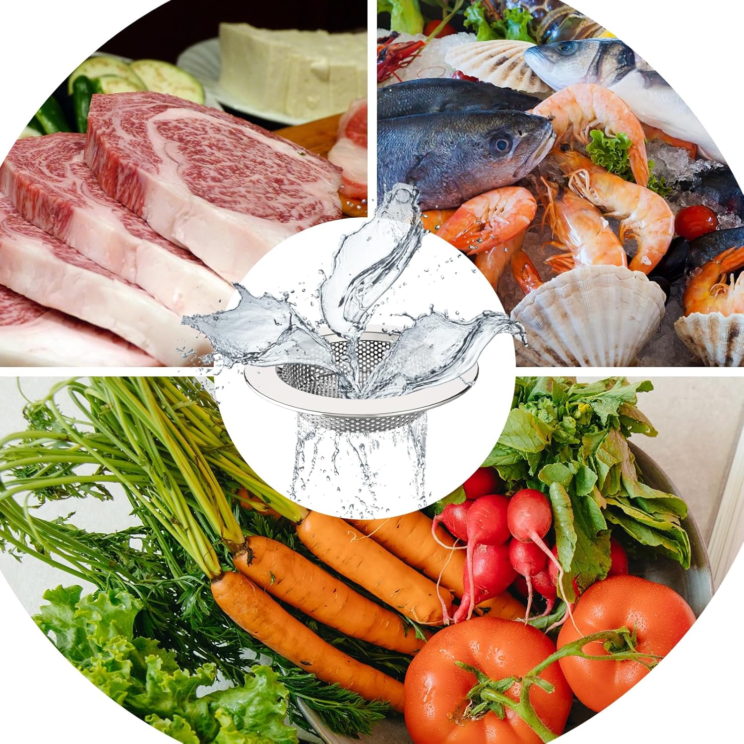 MR.SIGA Kitchen Sink Strainer, Stainless Steel Sink Drain Strainer