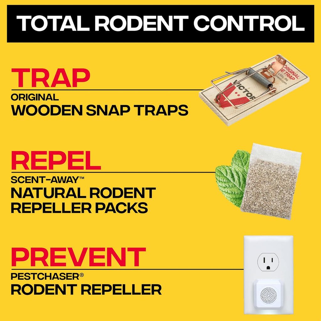 Victor Mouse Traps M150-12, Metal Pedal, Sustainably Sourced FSC Wood, Wooden