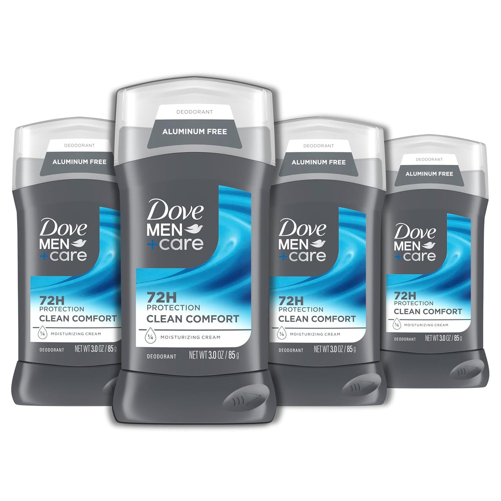 DOVE MEN + CARE Deodorant Stick for Men Clean Comfort 4 Count Aluminum Free