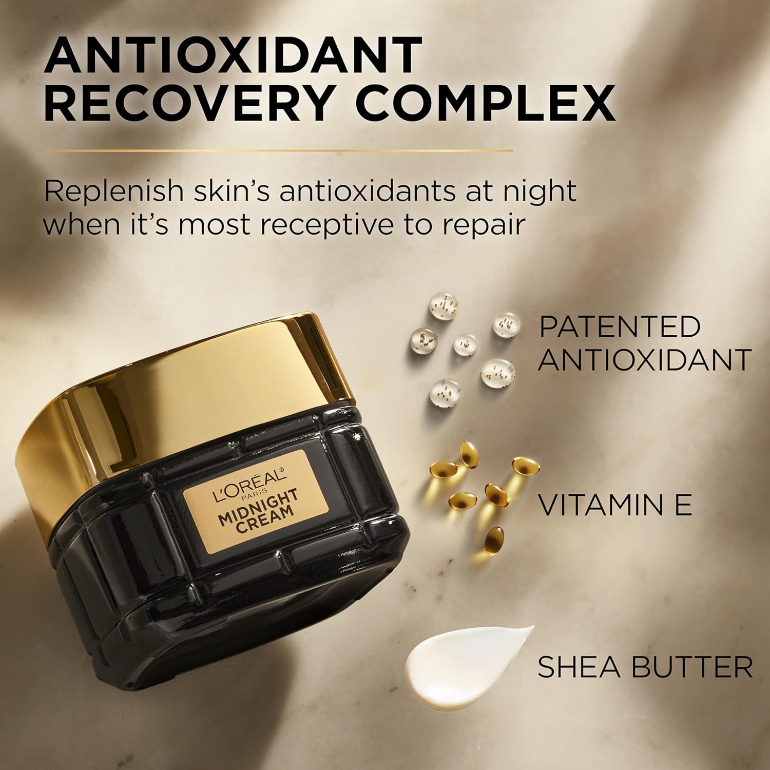L'Oreal Paris Age Perfect Anti-Aging Midnight Face Cream, Fragrance-Free Face