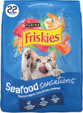Purina Friskies Dry Cat Food Seafood Sensations With Salmon, Tuna, and Shrimp