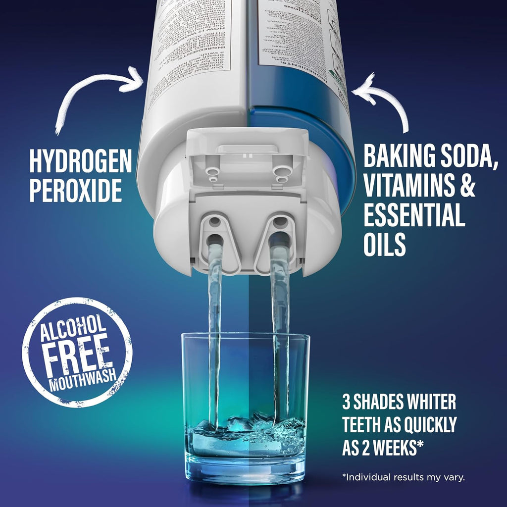GuruNanda Teeth Whitening Dual Barrel Oxyburst Mouthwash - Alcohol & Fluoride