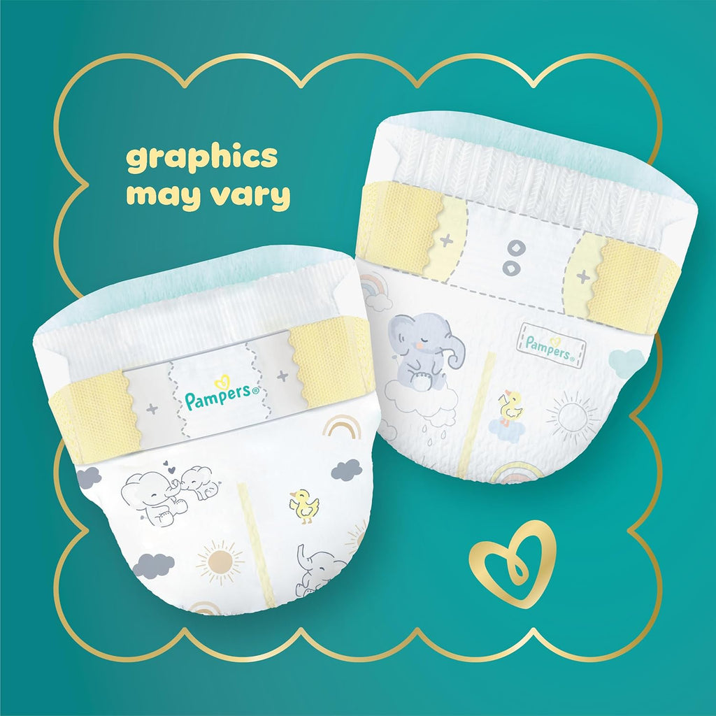 Pampers Swaddlers Diapers, Size 4 (15-34 lbs), 150 Count, Absorbent, Keeps