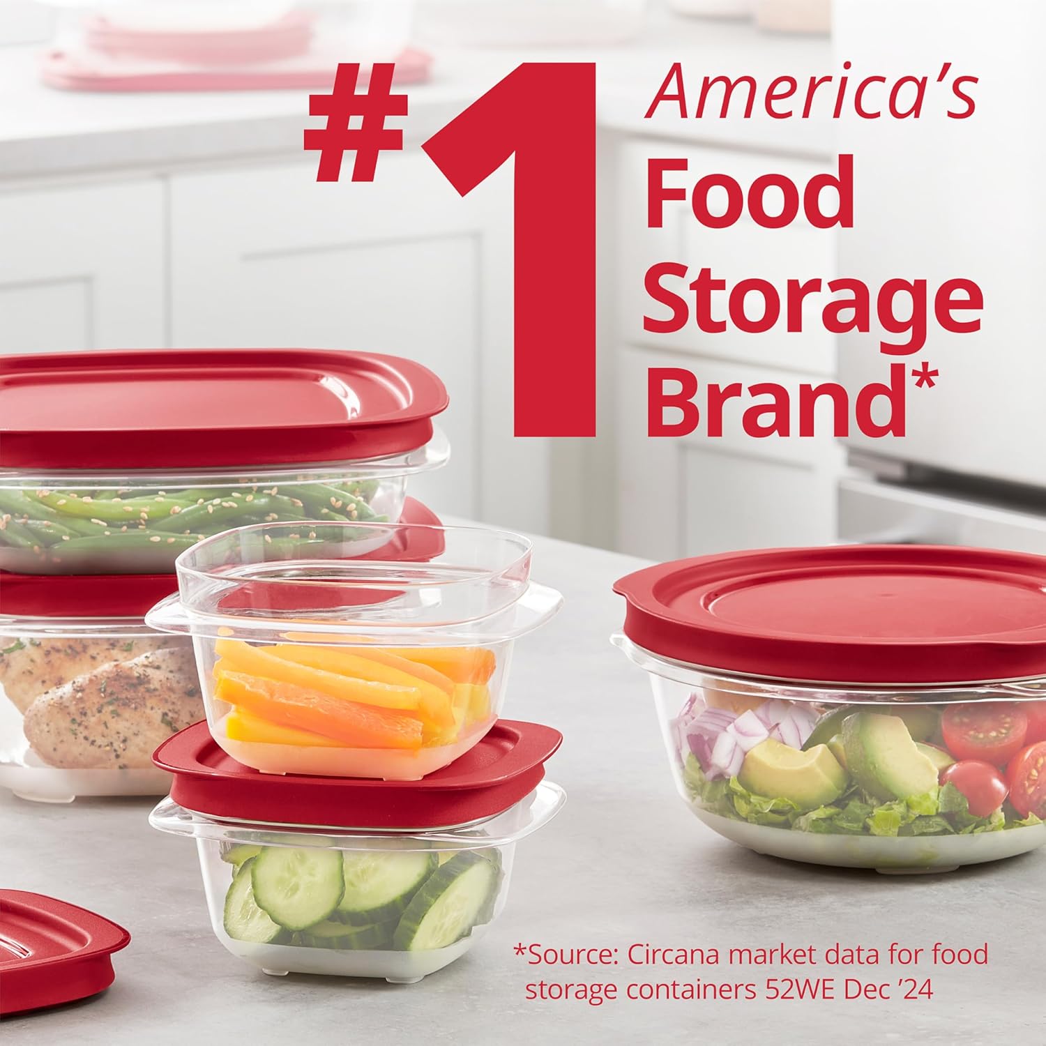 Rubbermaid EasyStore Large Containers, 18-Piece Set, Food Storage Containers