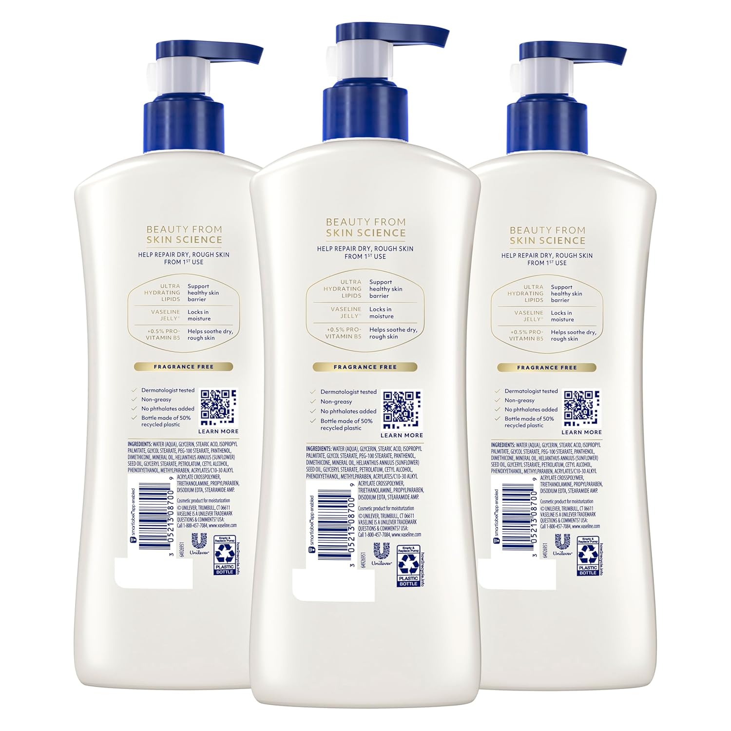 Vaseline Intensive Care Unscented Advanced Repair Body Lotion