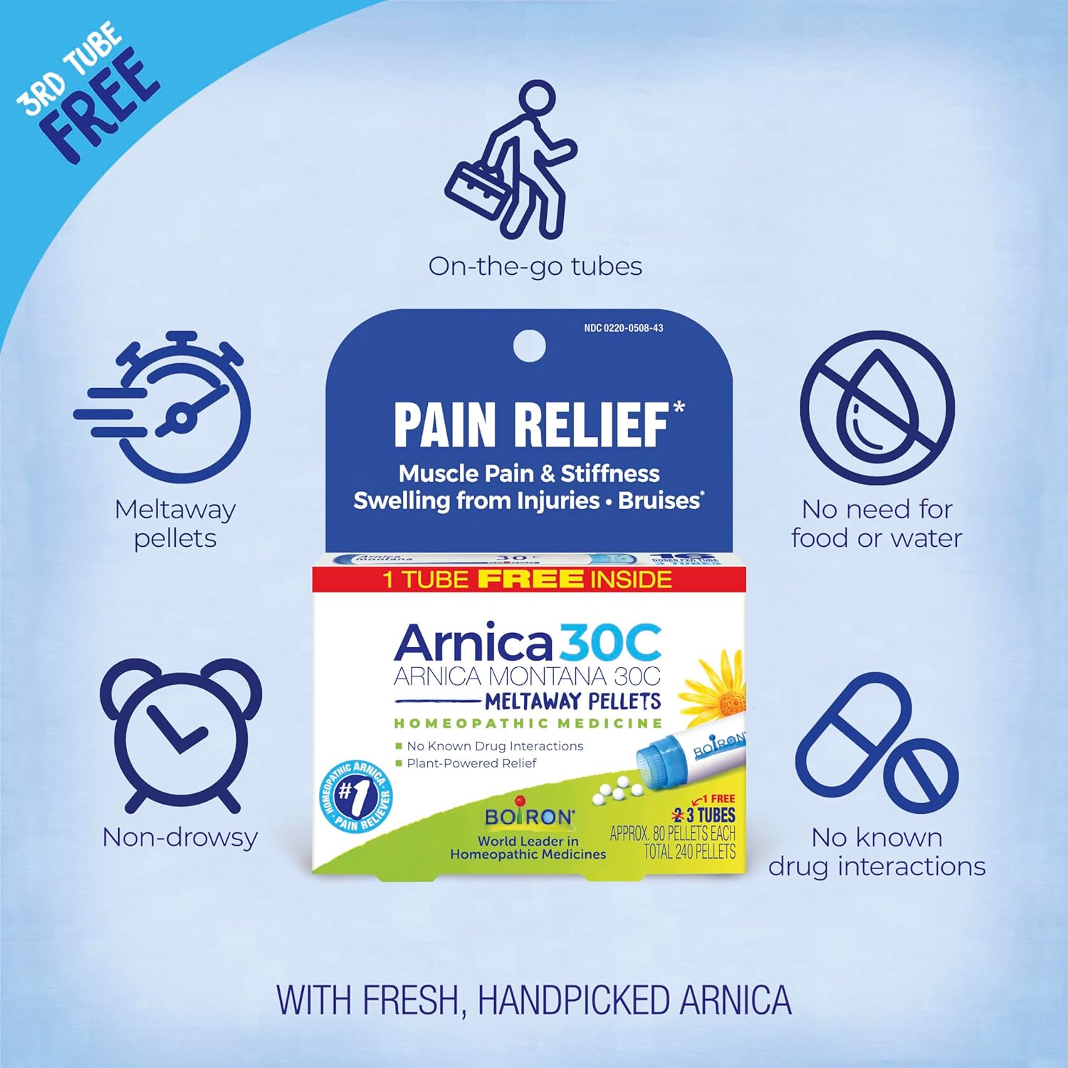 Boiron Arnica Montana 30C Homeopathic Medicine for Relief from Muscle Pain