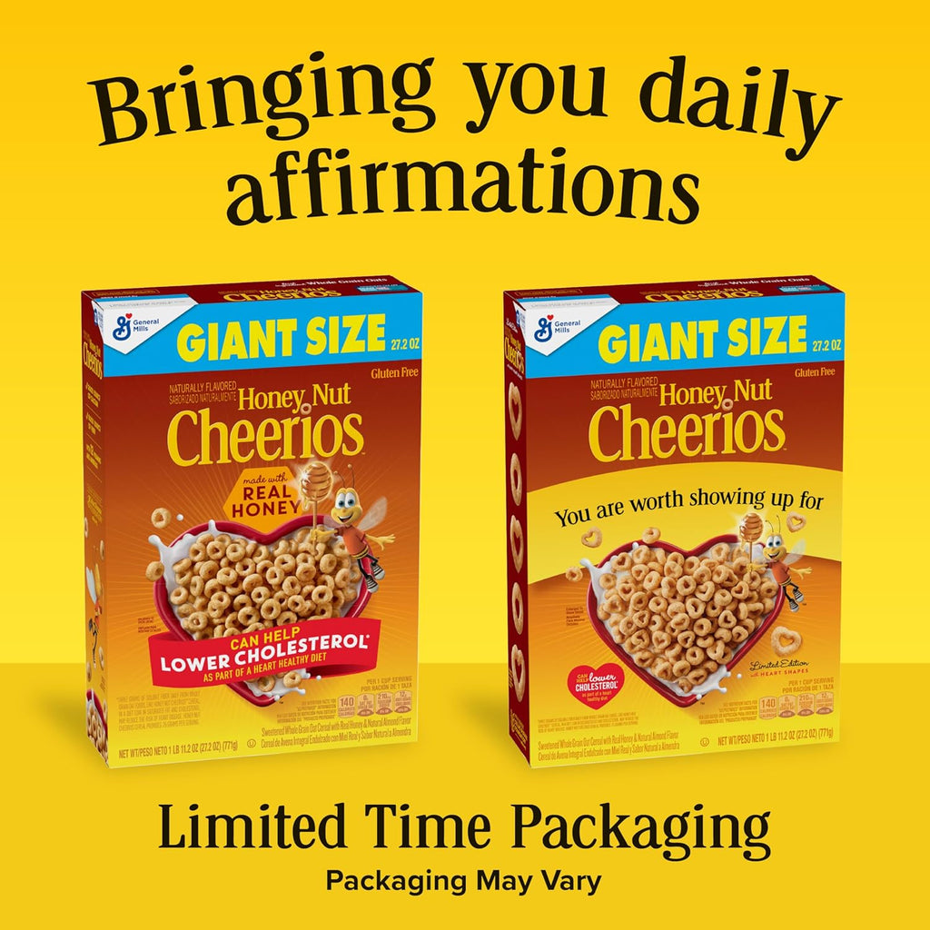Honey Nut Cheerios, Heart Healthy Gluten Free Breakfast Cereal with Whole