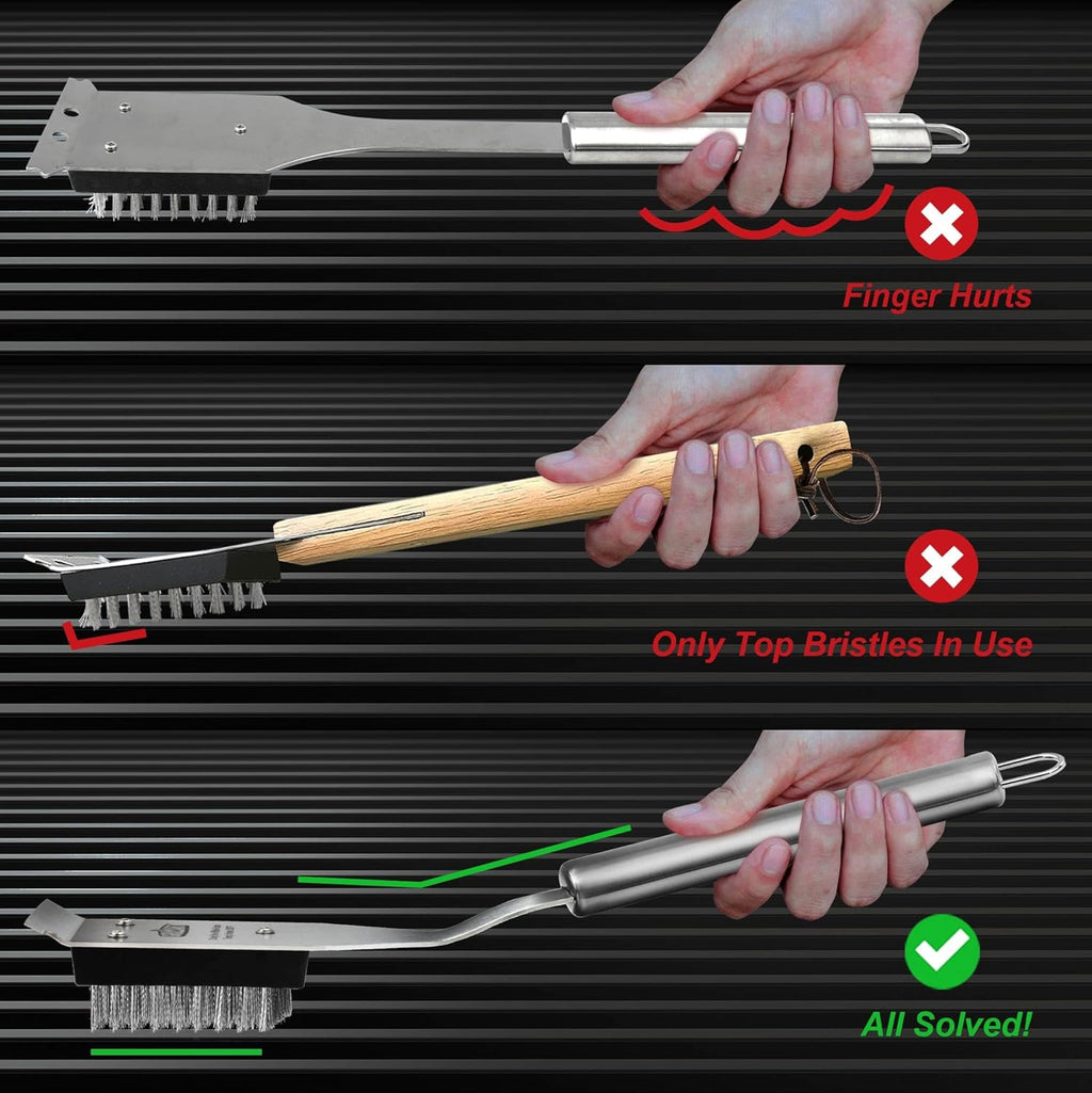 GRILLART Grill Brush and Scraper, Wire BBQ Grill Brush for Outdoor Grill