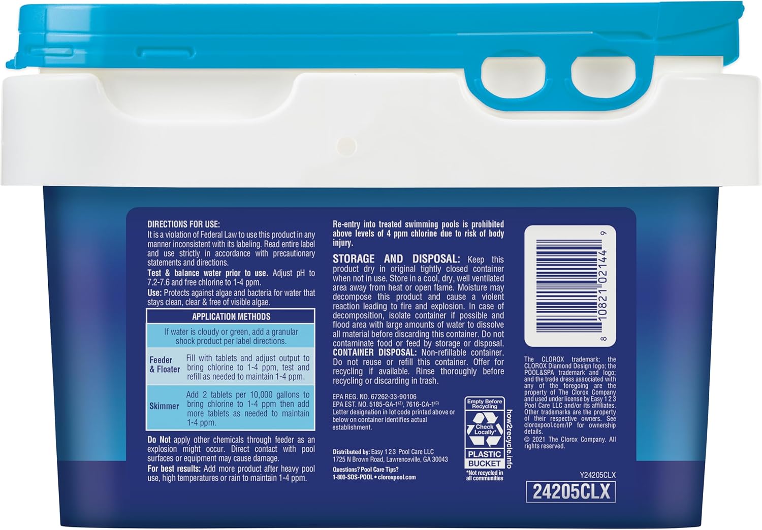 Clorox Pool&Spa XTRABLUE 3‰۝ Chlorinating Tablets, Individually Wrapped