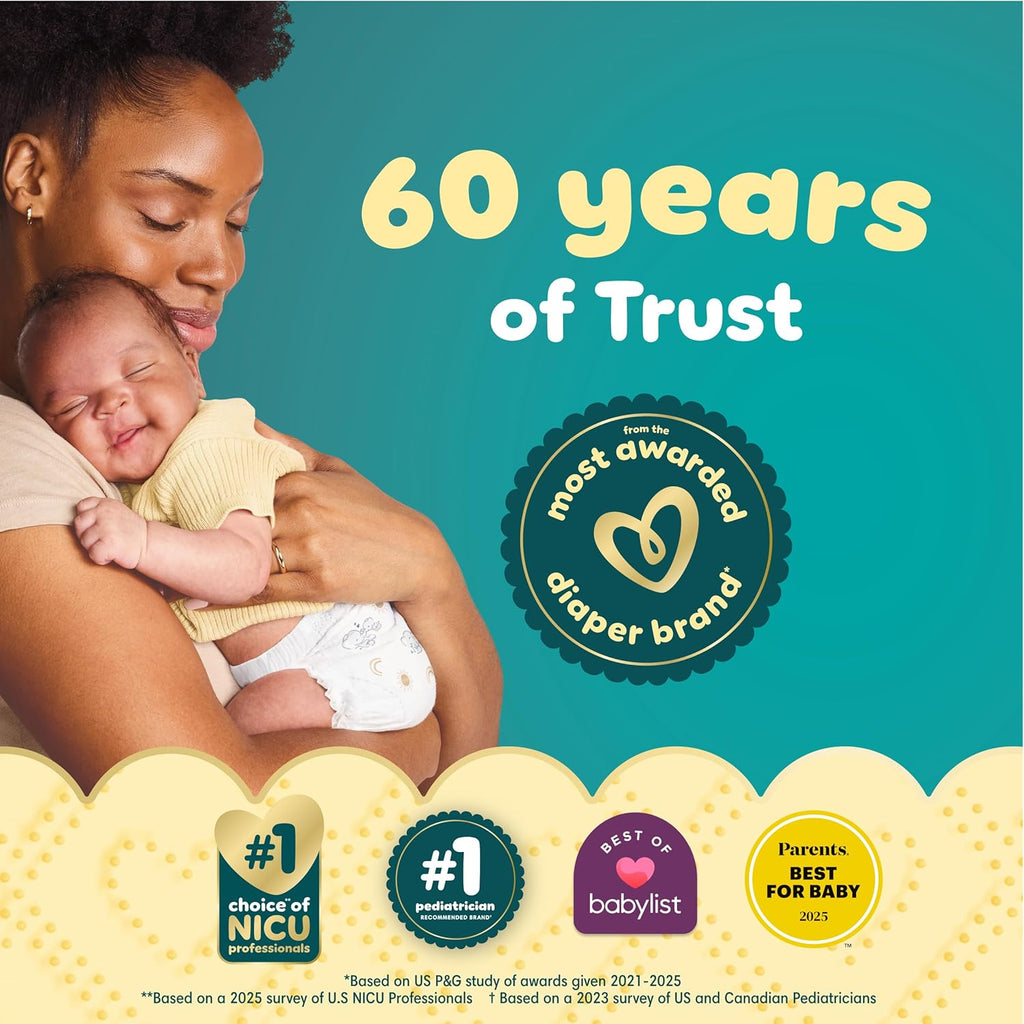 Pampers Swaddlers Diapers, Size 4 (15-34 lbs), 150 Count, Absorbent, Keeps
