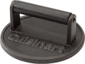 Cuisinart 6.5" Cast Iron Smashed Burger Press, Round Flat Edge Grill Press