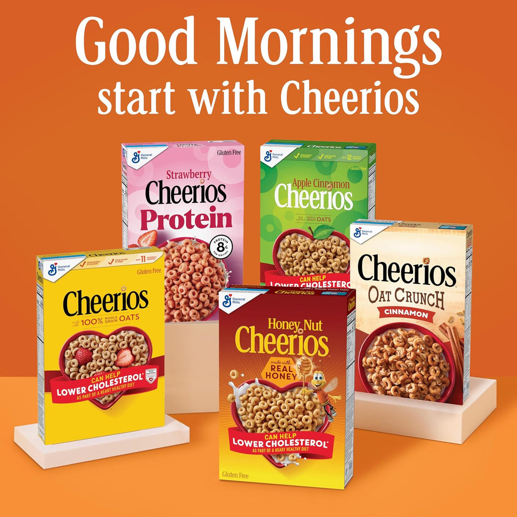 Honey Nut Cheerios, Heart Healthy Gluten Free Breakfast Cereal with Whole