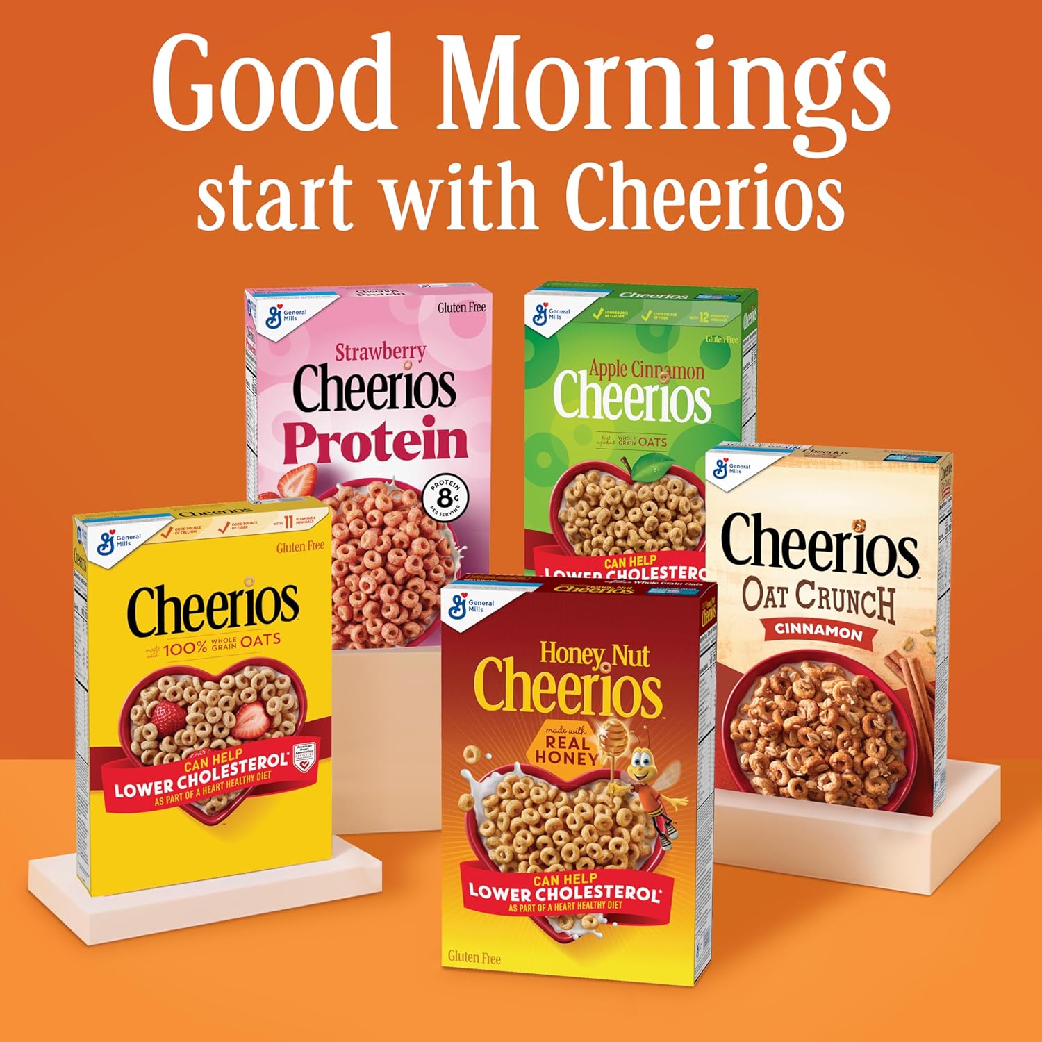 Honey Nut Cheerios, Heart Healthy Gluten Free Breakfast Cereal with Whole