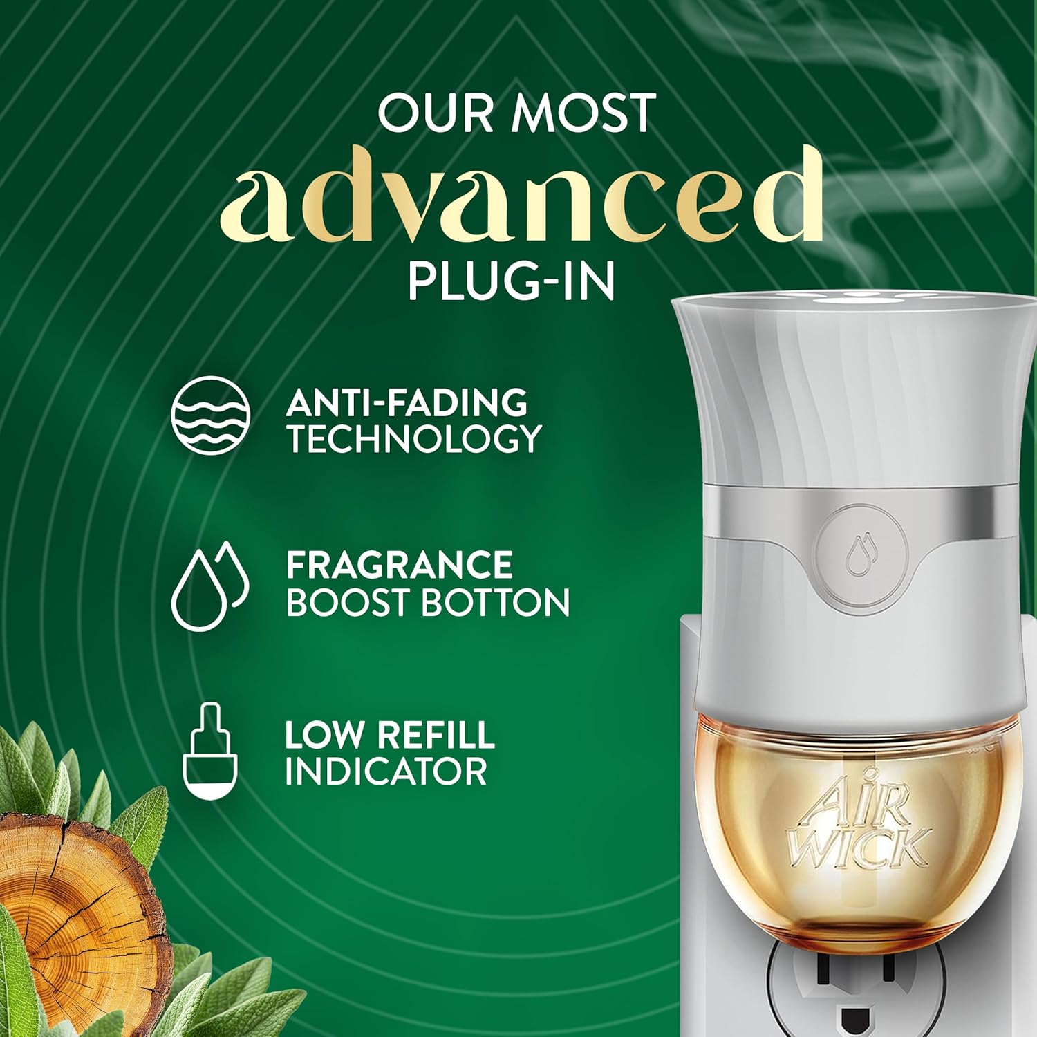 Air Wick Vibrant Plug In Scented Oil Refill, Infused with Essential Oils
