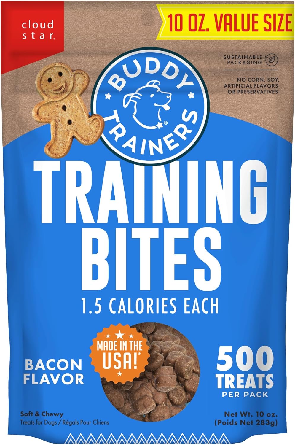 Buddy Biscuits Trainers 10 Oz. Pouch of Training Bites Soft & Chewy Dog
