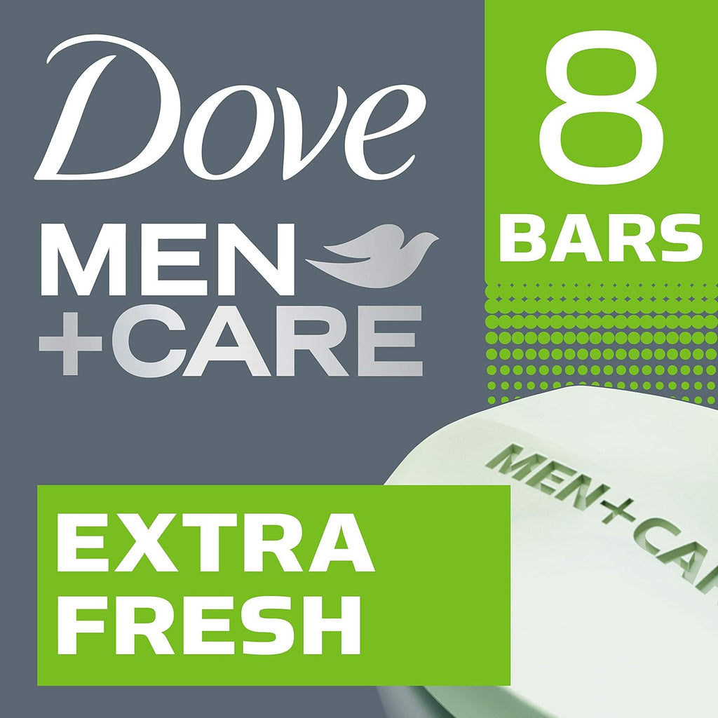 DOVE MEN + CARE 3 in 1 Bar Cleanser for Body, Face, and Shaving Extra Fresh