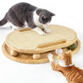 ZOMISIA Cat Scratcher with Ball Track Toy, Sisal Scratch Pad for Indoor Use