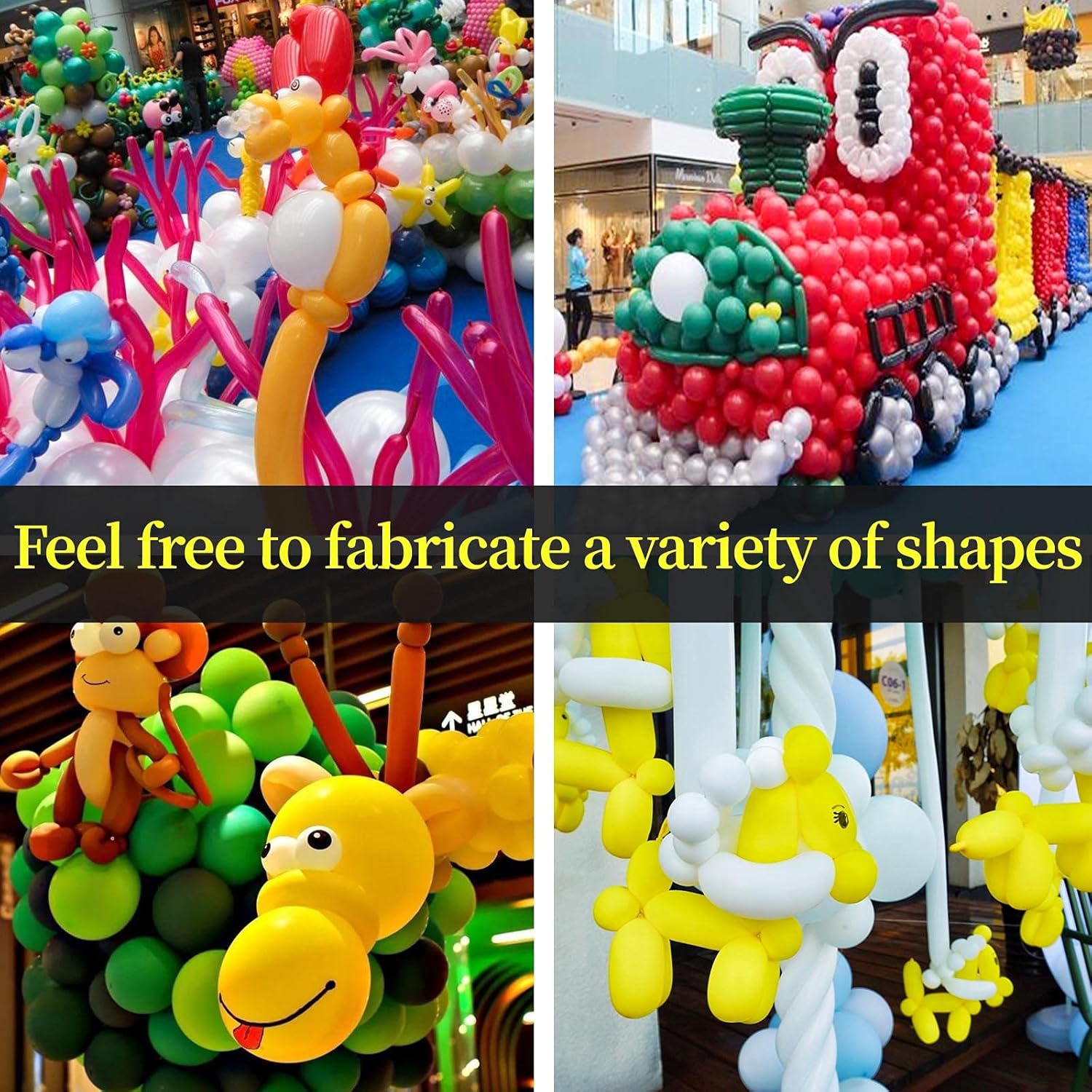 100Pcs clear 260 Balloons Clear Long Skinny Latex Balloon for Animal Ballons