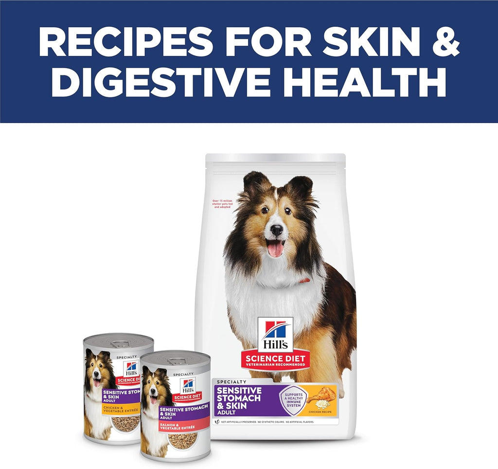 Hill's Science Diet Adult Sensitive Stomach & Skin Dry Dog Food, Chicken, 30