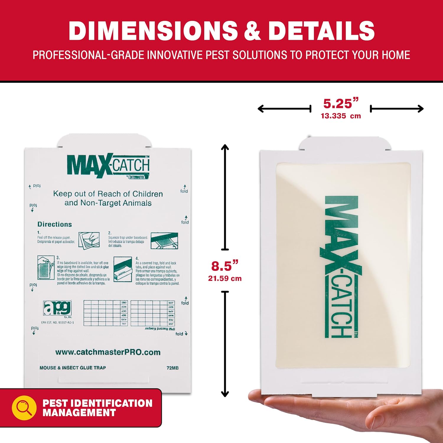 Catchmaster Max-Catch Mouse & Insect Glue Trap 36pk, Mouse Traps Indoor for