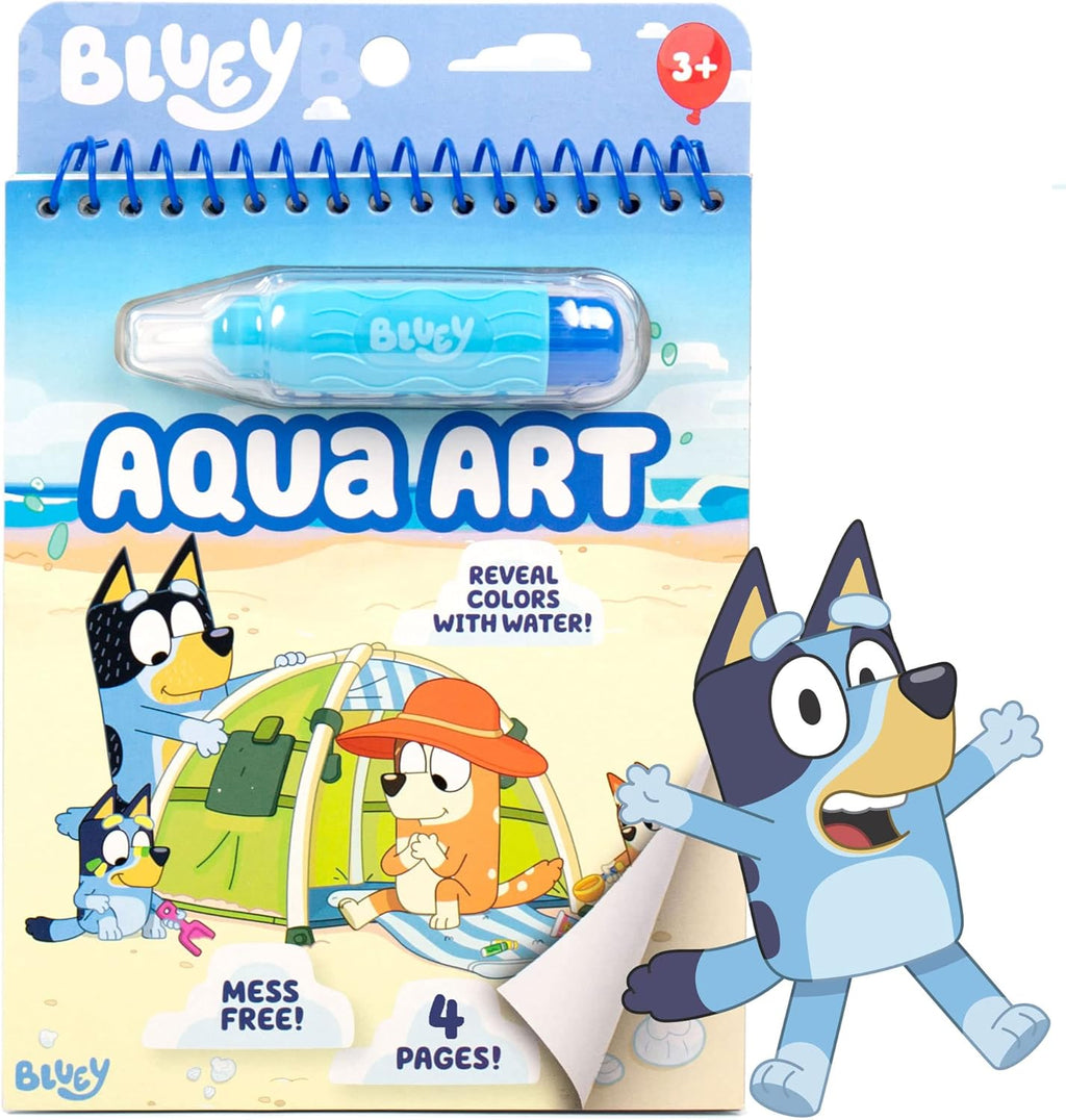 Horizon Group USA Bluey Aqua Art - Reusable Water Reveal Activity Pages With
