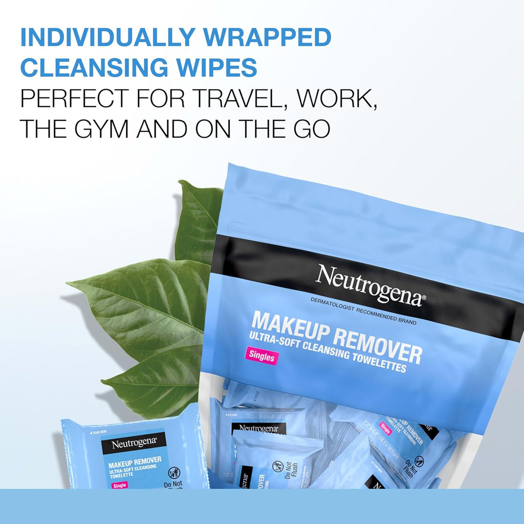 Neutrogena Makeup Remover Wipes, Daily Single Face Cleansing Towelettes