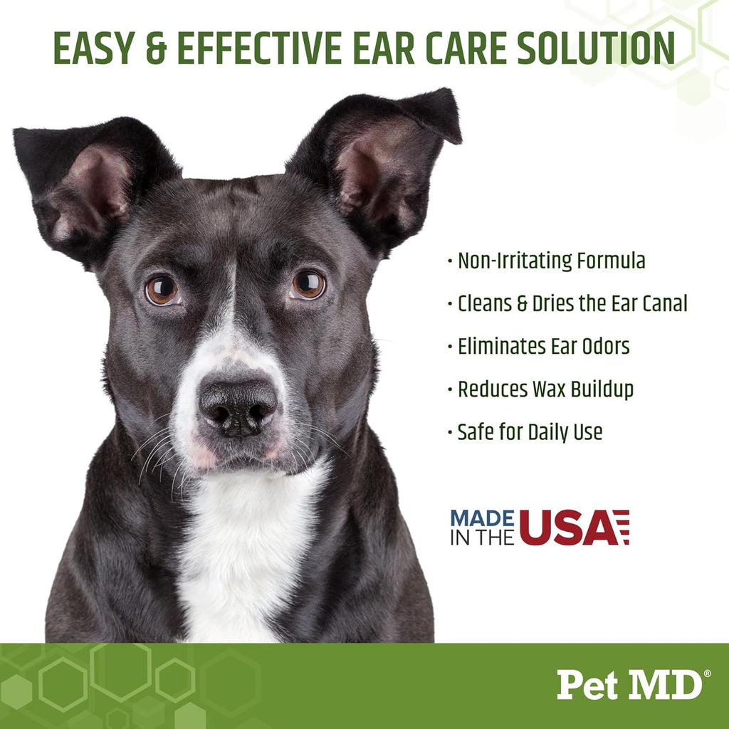 Pet MD - Dog Ear Cleaner Wipes - Otic Cleanser for Dogs to Stop Ear Itching