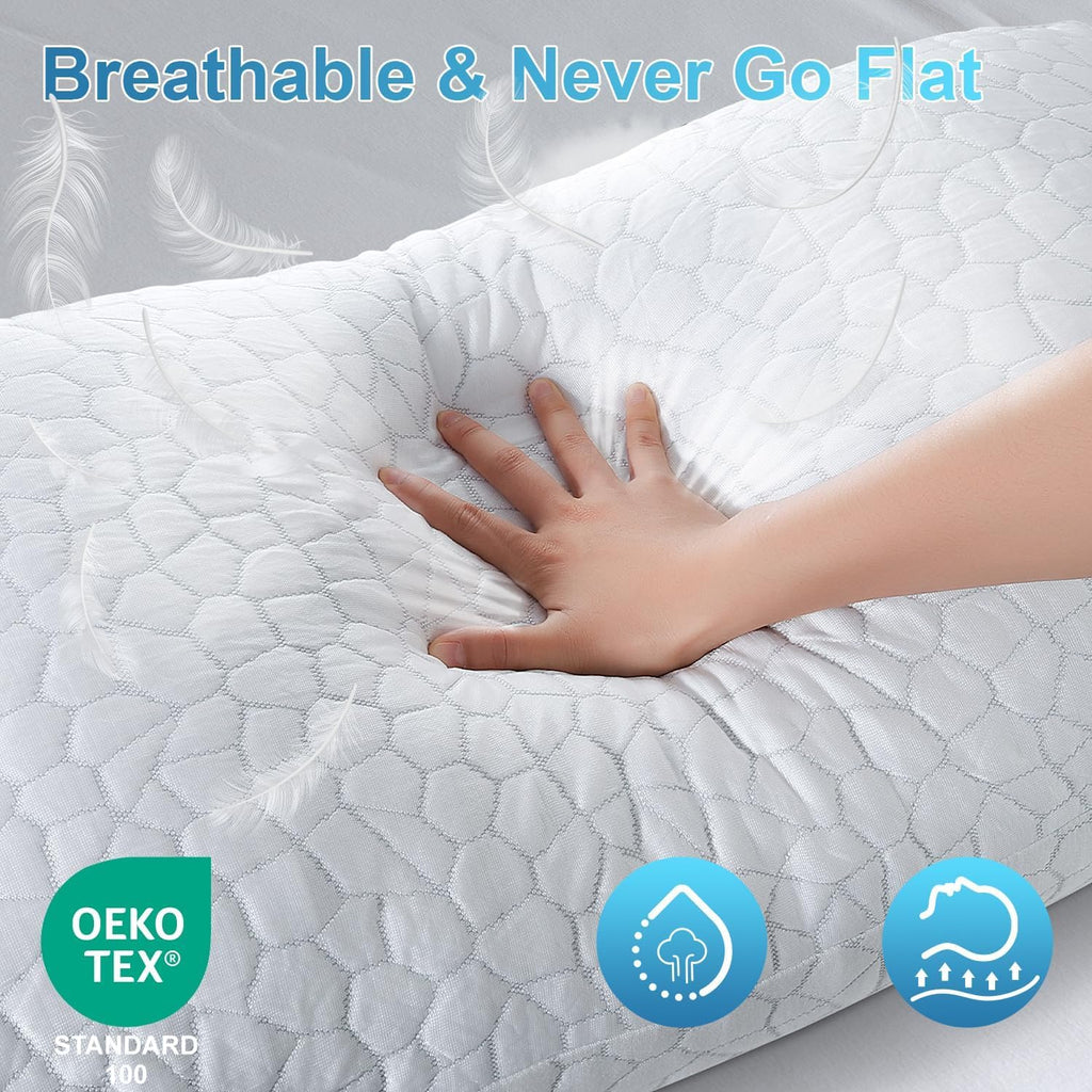 QUTOOL Cooling Pillow for Sleeping, CertiPUR-US Shredded Memory Foam Queen