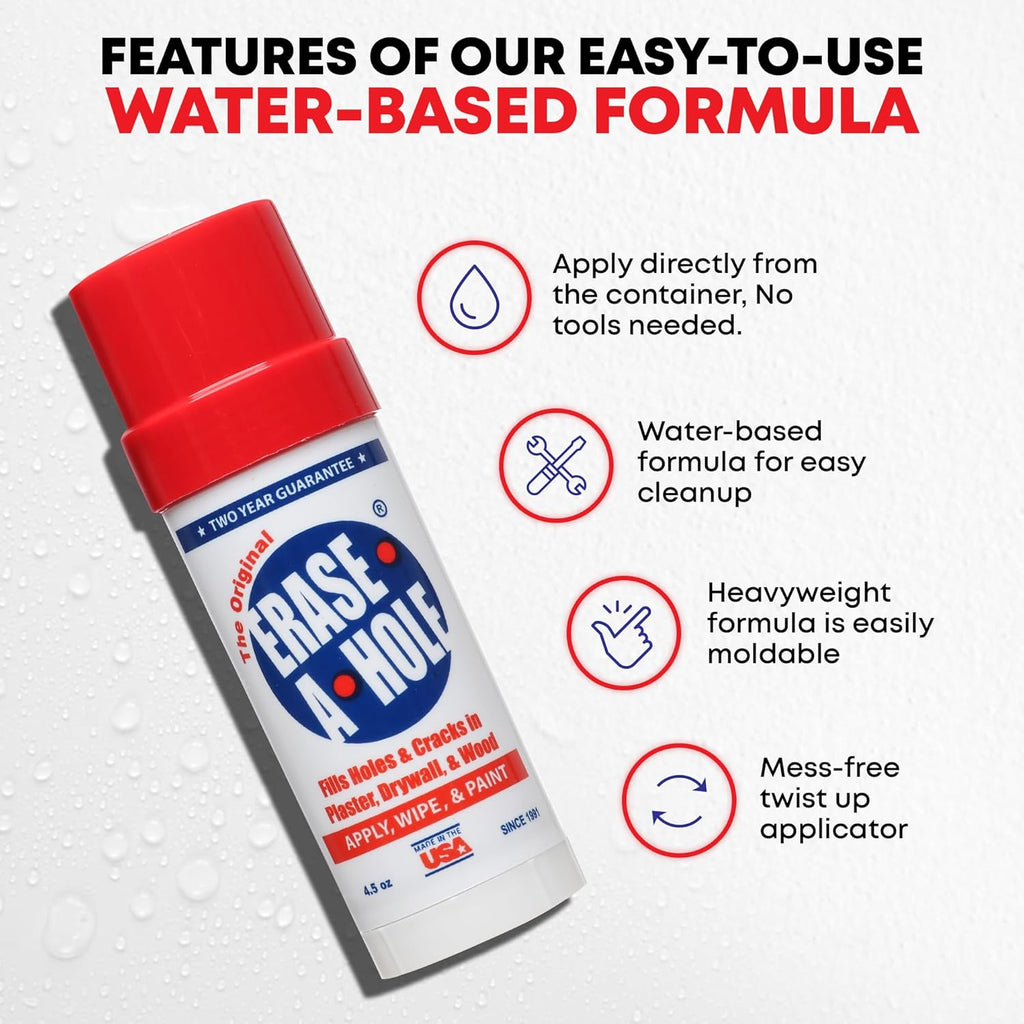 Erase-A-Hole Wall Repair Stick ‰ÛÒ Quick-Dry Nail & Screw Hole Filler for