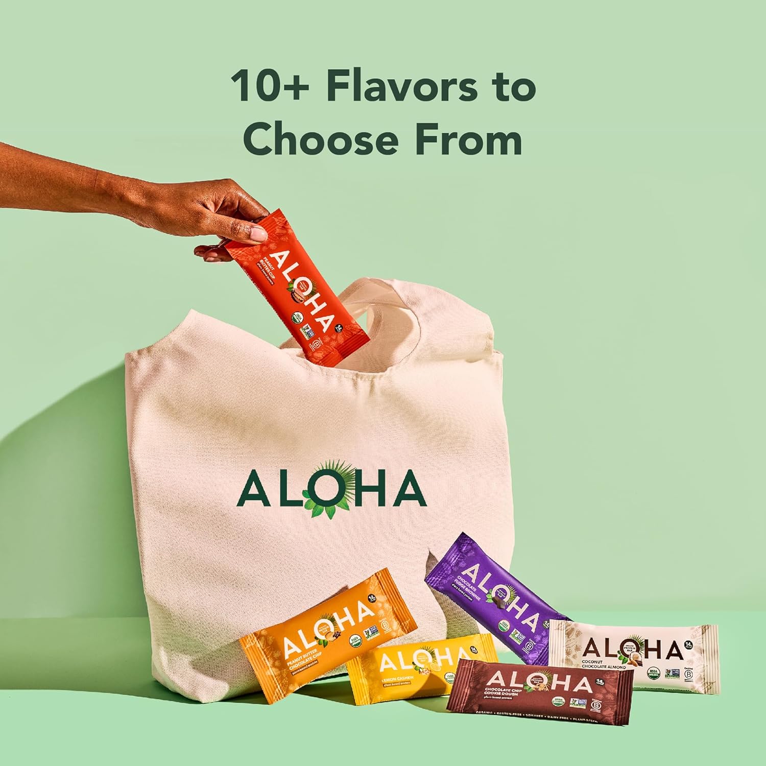 ALOHA Organic Plant Based Protein Bars