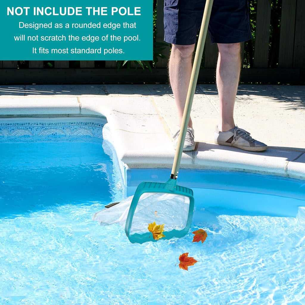 POOLWHALE Professional Pool Skimmer Net, Heavy Duty Swimming Leaf Rake