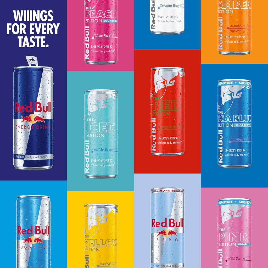 Red Bull Energy Drink with 80mg Caffeine plus Taurine & B Vitamins, 8.4 Fl