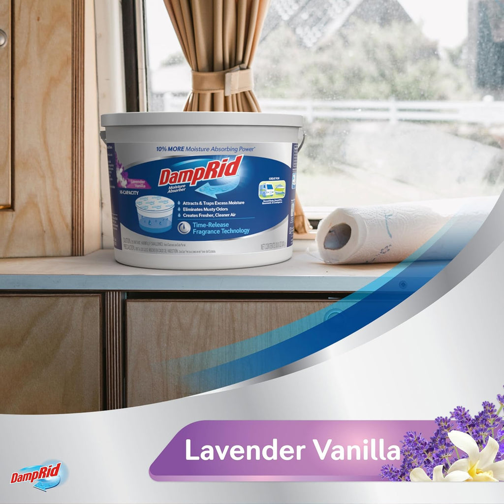 DampRid Hi-Capacity Moisture Absorber Bucket, Fragrance Free, 2 lb. 15.5 oz.