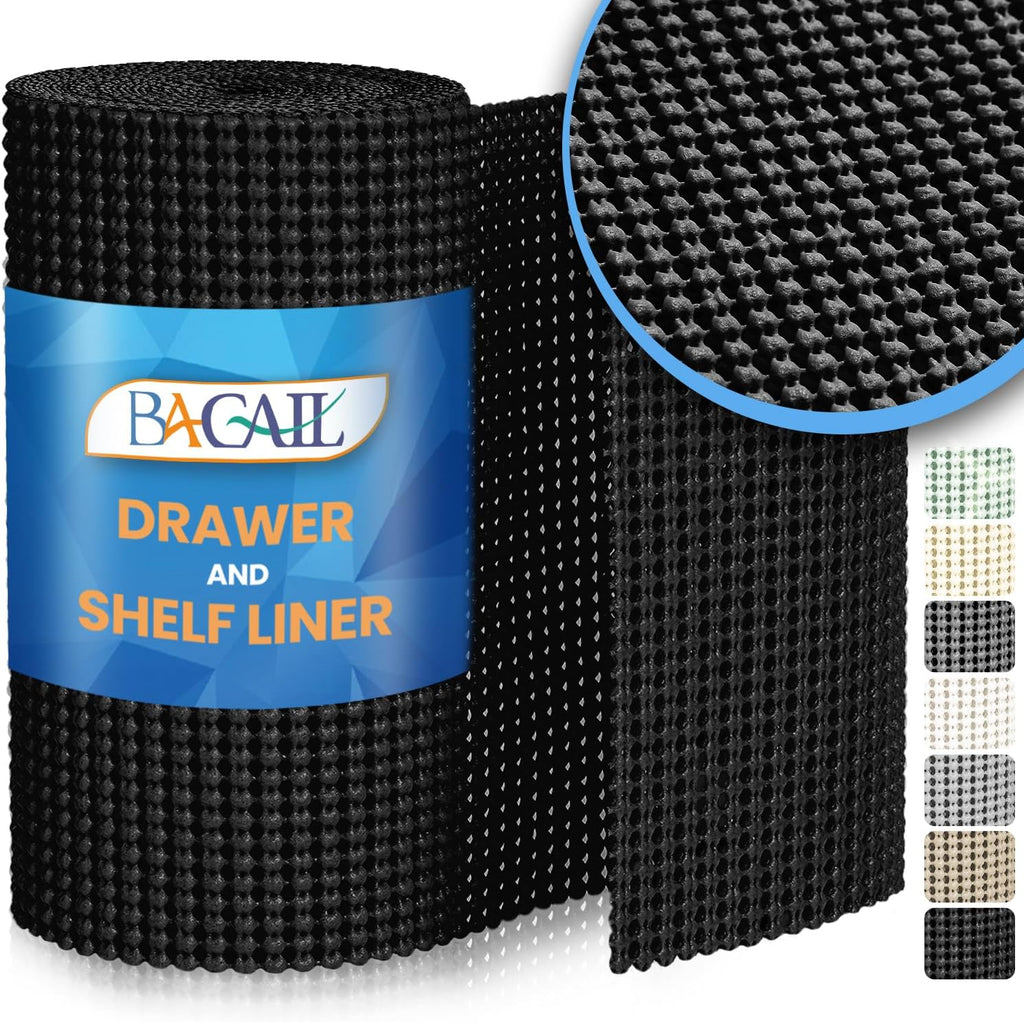 BAGAIL Drawer and Shelf Liner, 12 in X 10 Ft Non-Adhesive Shelf Liners for