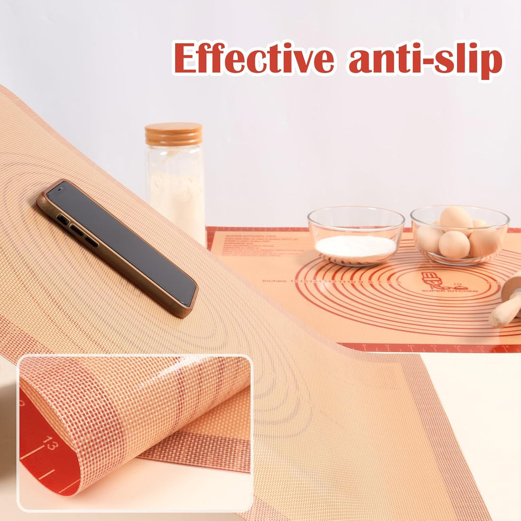 Non-slip Silicone Pastry Mat Extra Large with Measurements 28''By 20'' for
