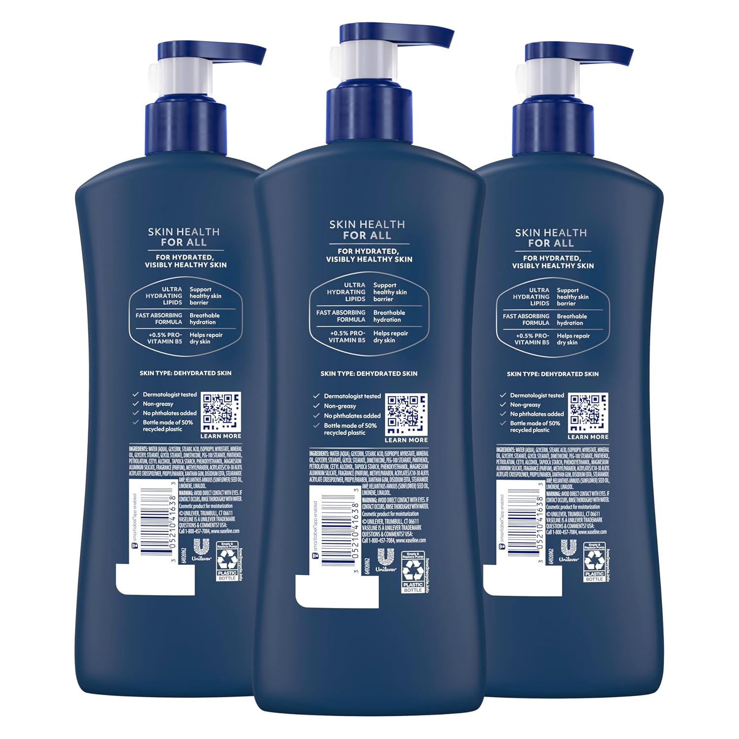 Vaseline Men's Healing Moisture Hand & Body Lotion For Dry or Cracked Skin