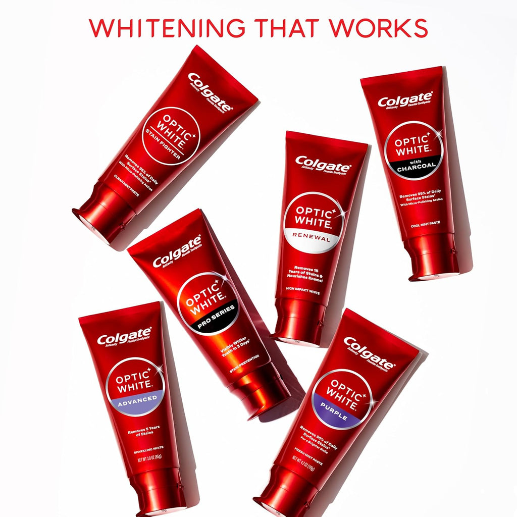 Colgate Optic White Advanced Hydrogen Peroxide Toothpaste, Teeth Whitening