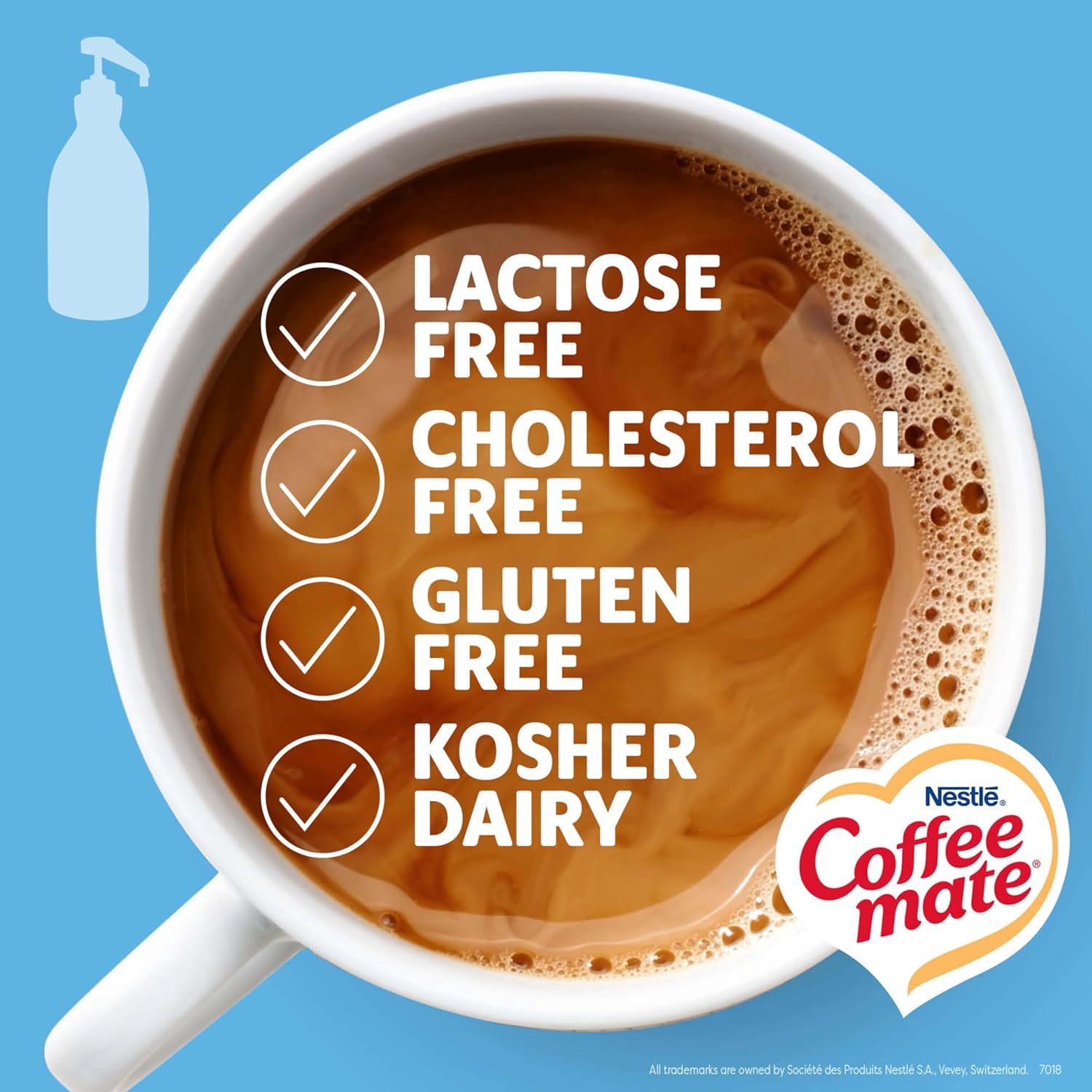 Nestle Coffee Mate Coffee Creamer, French Vanilla, Concentrated Liquid Pump