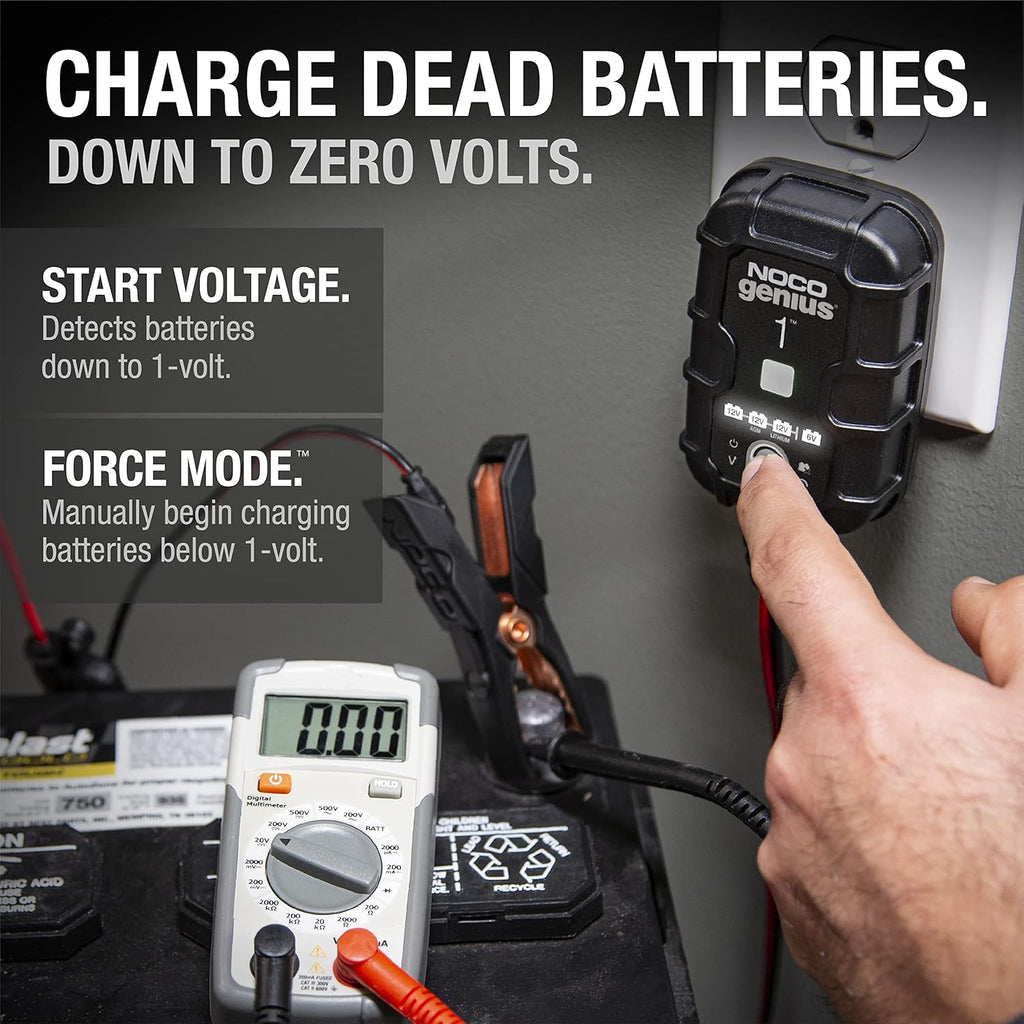 NOCO GENIUS1: 1A 6V/12V Smart Battery Charger ‰ÛÒ Automatic Maintainer