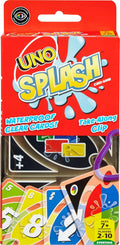 Mattel Games UNO Splash Card Game with Waterproof Cards and Portable Clip for