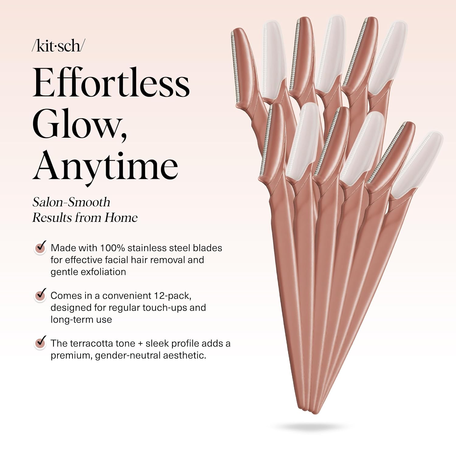 Kitsch Dermaplane Razor for Women Face ‰ÛÒ Face Razors for Women & Men, Eye