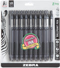 Zebra Pen Z-Grip Retractable Ballpoint Pen, Smooth-Flowing Black Ink, 1.0mm