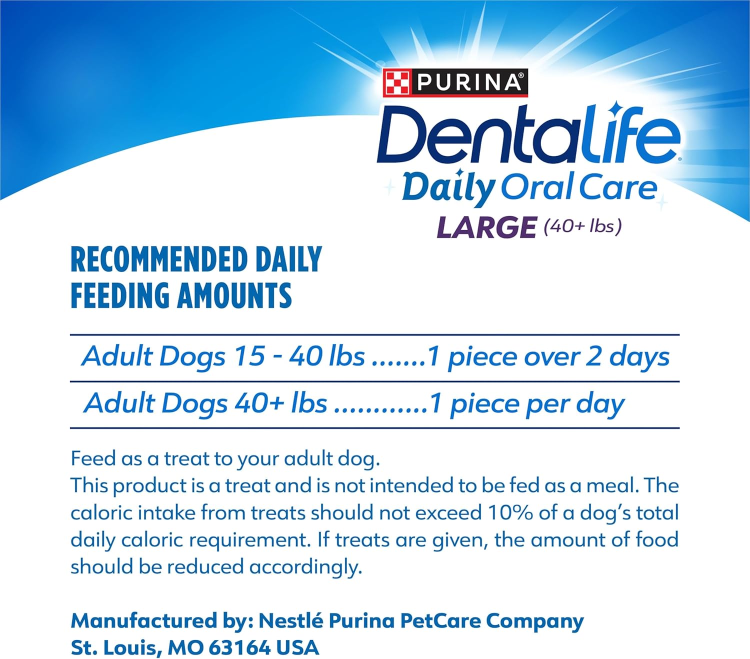 Purina DentaLife Made in USA Facilities Large Dog Dental Chews, Daily - 18