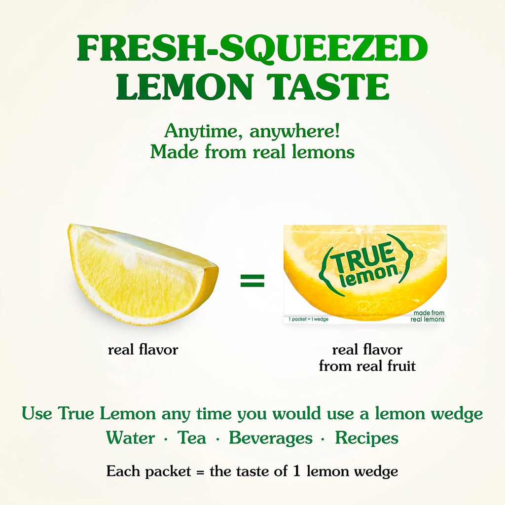 True Lemon 100ct (Pack of 1) - Water Enhancer - Bulk Dispenser - 0 Calorie