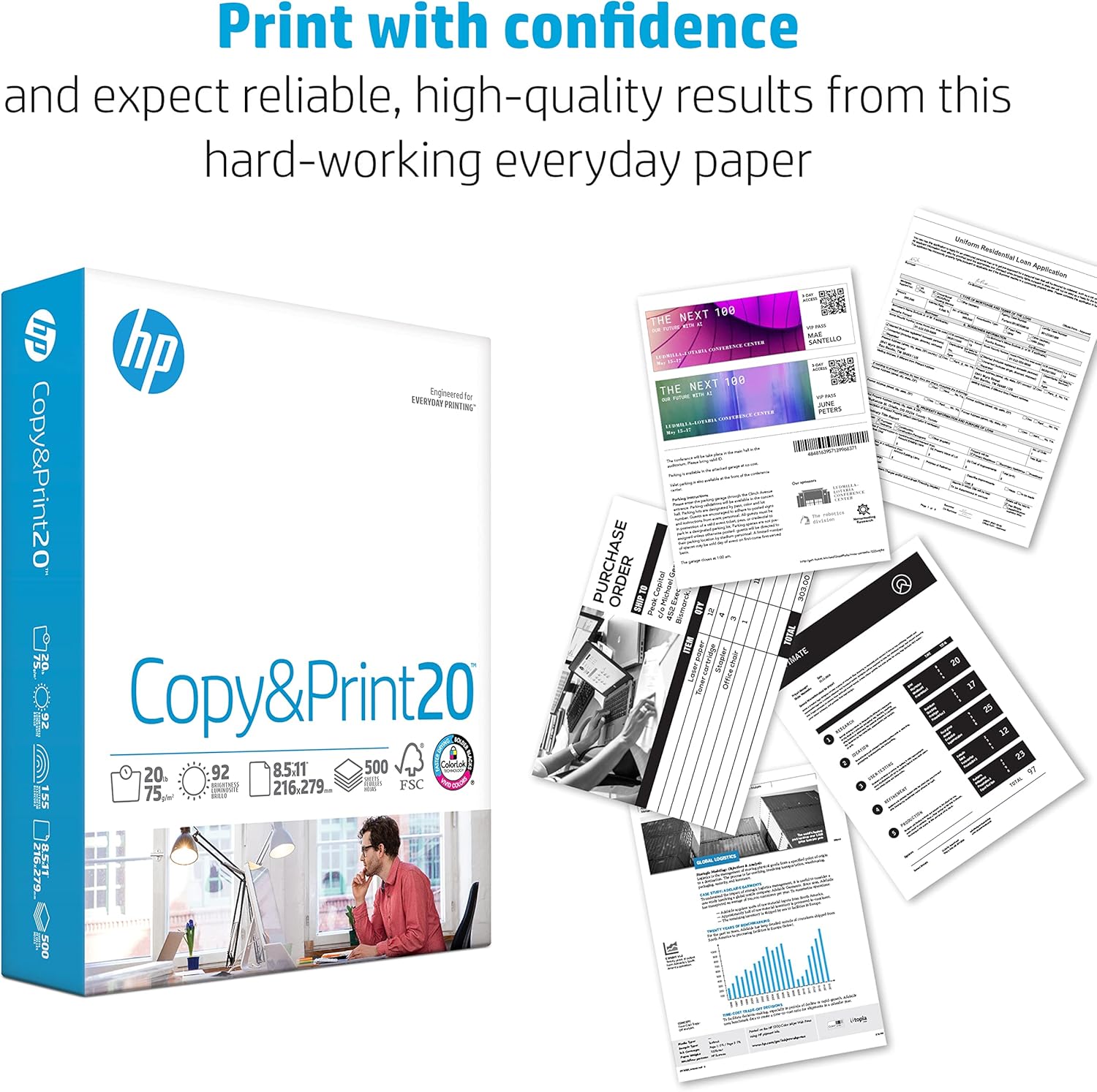 HP Printer Paper 8.5 x 11 Paper
